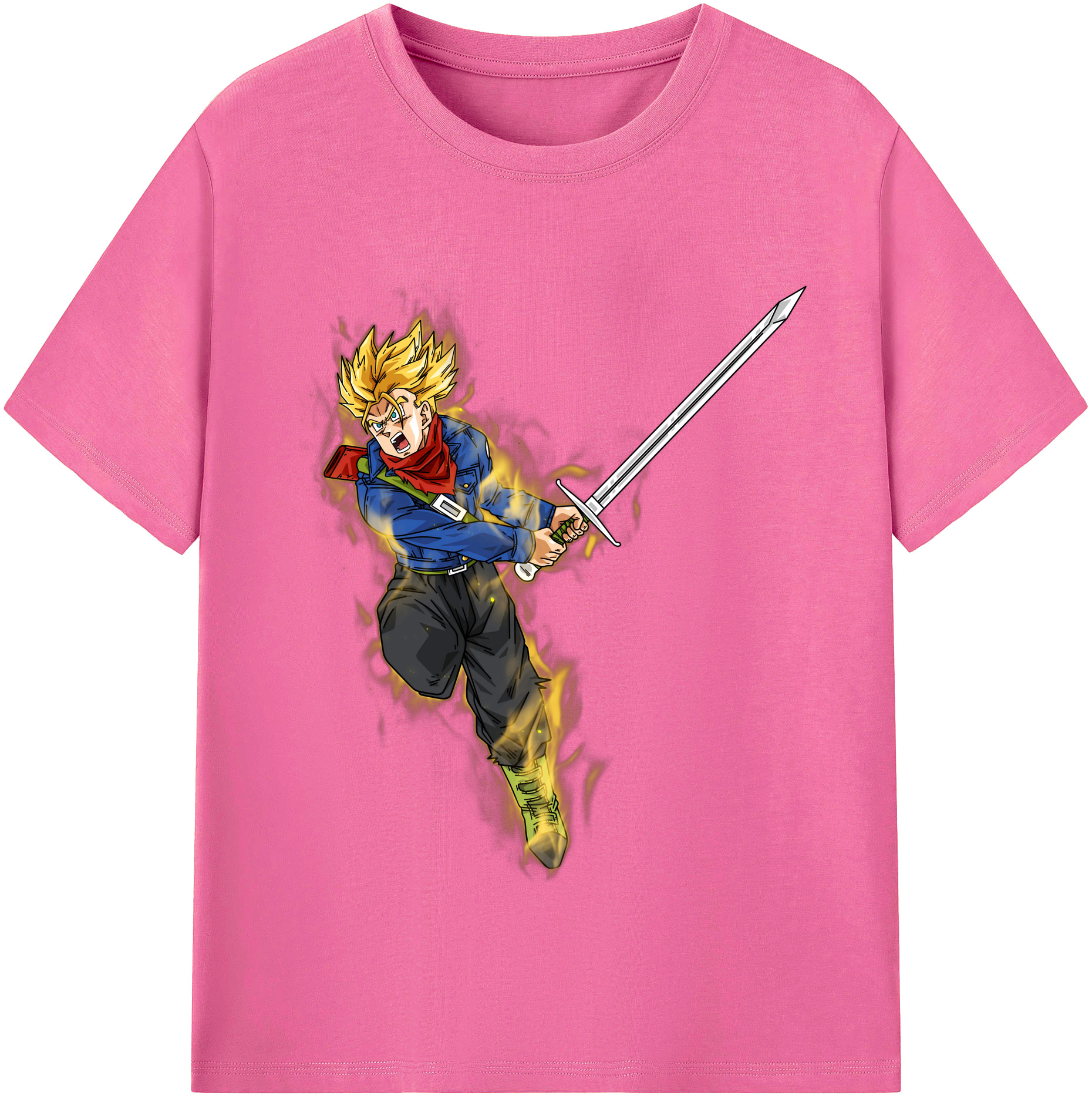 （画像用） ドラゴンボール トランクス（Torankusu）DRAGON BALL Trunks レディースカジュアルプリントTシャツ（綿100％）